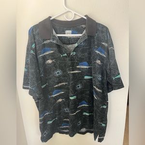 Tommy Bahama | Men’s Polo with Multi-Colored Fish | Size XL